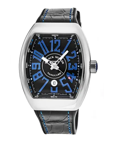 Franck Muller Vanguard Blue Dial Leather Strap Men's Watch Model V 45 SC DT AC NR-blue (black, arb12829)