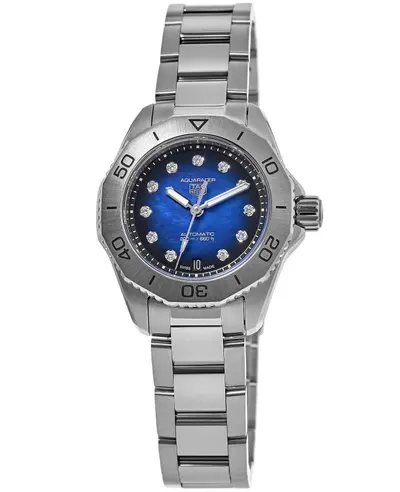 WBP2411.BA0622 Tag Heuer Aquaracer Professional 200 Date Automatic Blue Diamond Dial Steel Women's Watch (blue, arb13079)