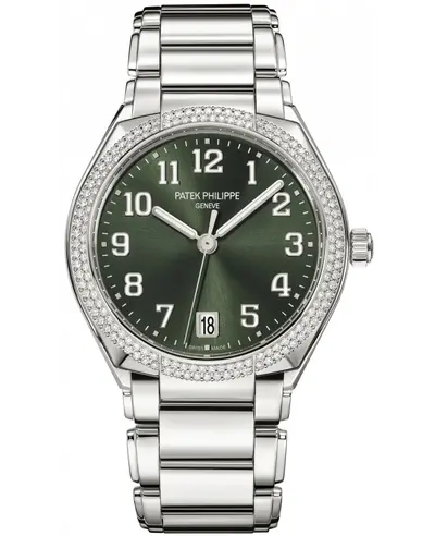 Patek Philippe 7300/1200A-011 Green Dial Diamond Steel Women's Watch (green, arb11137)