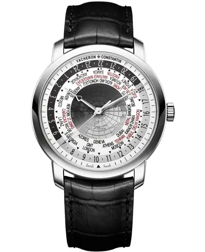 Vacheron Constantin Traditionnelle World Time Silver Dial Men's Watch Model 86060/00 (White Gold) 86060/000G-8982 (arb11176)