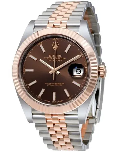 Rolex Datejust 41 - M126331-0002 Brown Dial Steel and Rose Gold (brown, arb12135)