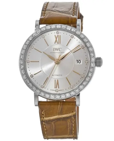 IWC Portofino IW458101-CD Silver Diamond Watch (arb11893)