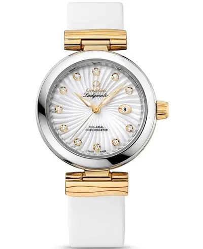 Omega De Ville Ladymatic White Diamond Dial Automatic Movement Women's Watch Model 425.22.34.20.55.002 (white, arb10410)
