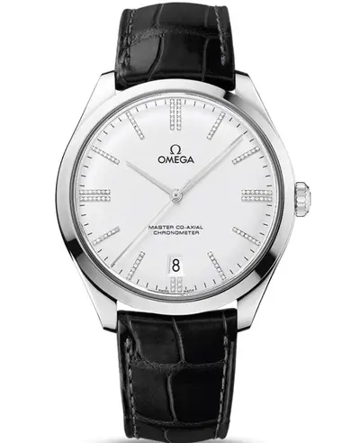 Omega De Ville Tresor Master Co-Axial 432.53.40.21.52.001 - Silver Diamond Dial White Gold Men's Watch (arb10494)