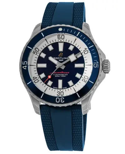 Breitling Superocean Automatic A17375E71C1S1 - Men's Watch with Blue Dial, Rubber Strap (blue, arb11283)