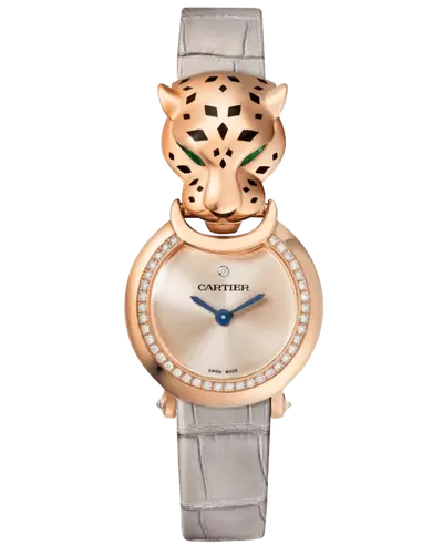 Panthere Allongee Small Women's Watch HPI01379 - 18kt Rose Gold, Pink Dial, Diamond Bezel Cartier (pink, arb11777)