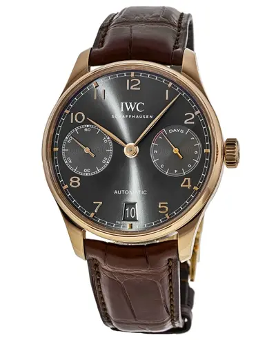 IWC Portugieser Automatic 7-Day Power Reserve Grey Dial Men's Watch Model IW500702 (arb11910)