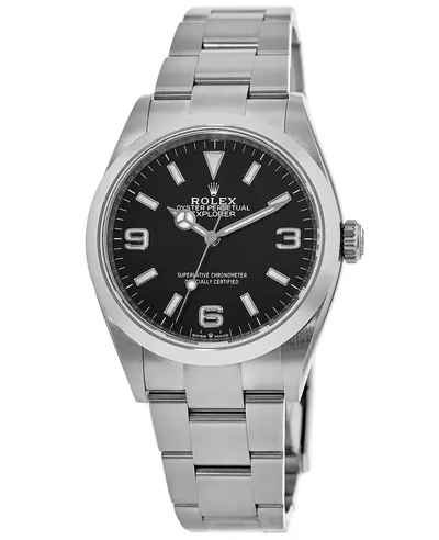 Rolex Explorer Oyster Perpetual M124270-0001 Black Dial Steel Men's Watch (black, arb12006)