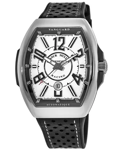 Franck Muller Vanguard Racing Automatic White Dial Men's Watch Model V 45 SC DT RCG AC (NR) - Item No. 45SCRACINGWHT (white, arb12844)