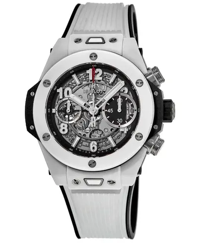 Hublot Big Bang Unico 42mm White Ceramic Skeleton Dial Men’s Watch Model 441.HX.1170.RX (arb10655)