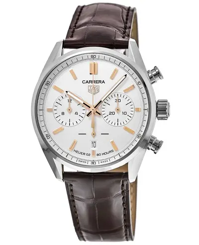 Brand New Authentic Tag Heuer Carrera Calibre Heuer 02 CBN2013FC6483 CBN2013.FC6483 (white, arb11567)