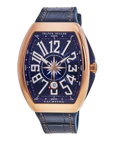 V 45 SC DT YACHTING 5N (BL) Franck Muller Vanguard Yachting Men's Watch Rose Gold Case Blue Dial V 45 SC DT YACHT 5N (blue, arb12864)