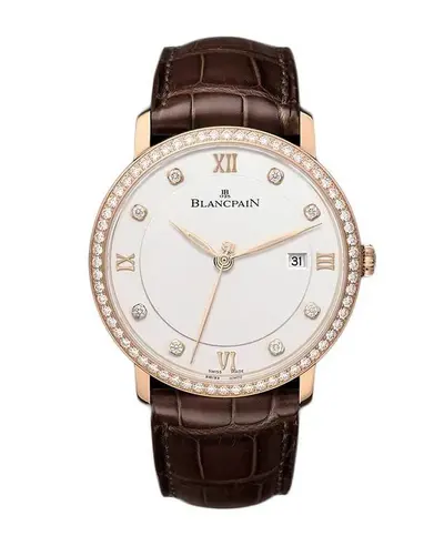 Blancpain Villeret Automatic Diamond Face and Bezel Men's Watch Model 6651-2987-55B (white, arb11098)