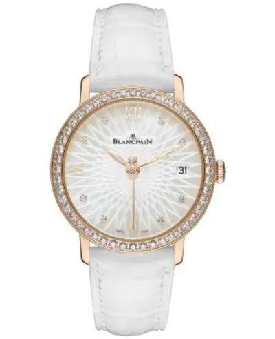 Authentic Blancpain Ladies' Ultra Slim Automatic Watch Model 6604-2944-55A (arb11075)