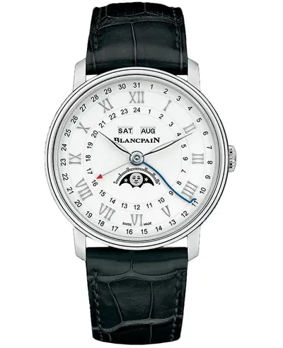 Blancpain Villeret Complete Calendar Moonphase GMT 40mm Men's Watch Model: 6676-1127-55B (white, arb11117)