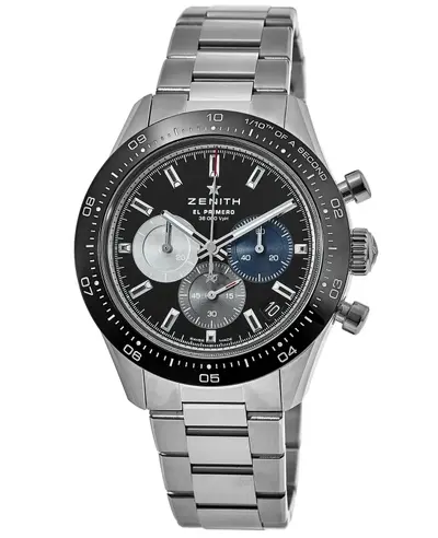 Brand New Authentic Zenith Chronomaster Sport Ceramic Bezel Black Dial Men's Watch 03.3100.3600/21.M3100 (black, arb9262)