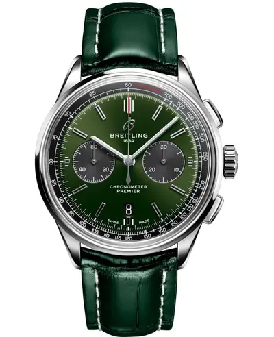 AB0118221L1P2 Breitling Premier B01 Chronograph 42 Green Dial Men's Watch (green, arb11370)