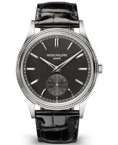 Patek Philippe Calatrava Small Seconds Grey Dial 18K White Gold Men's Watch Model 6119G-001 (arb11057)
