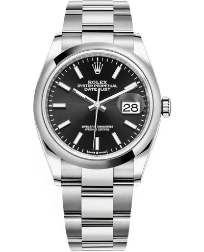 Rolex Datejust M126200-0004 Women's Stainless Steel Black Dial Luxury Watch (black, arb12016)