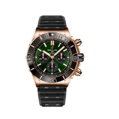 RB01361A1L1S1 Breitling Super Chronomat Mens Chrono Green Dial (black, arb1152)
