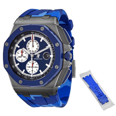 Audemars Piguet Royal Oak Offshore Mens Camouflage Chronograph Blue Dial Automatic Watch Model No. 26400SO.OO.A335CA.01 (blue, arb389)