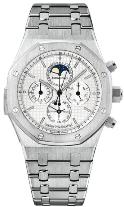 Audemars Piguet Royal Oak Grande Complication Mens Watch 18 kt White Gold Model 25865BC.OO.1105BC.04 (arb537)