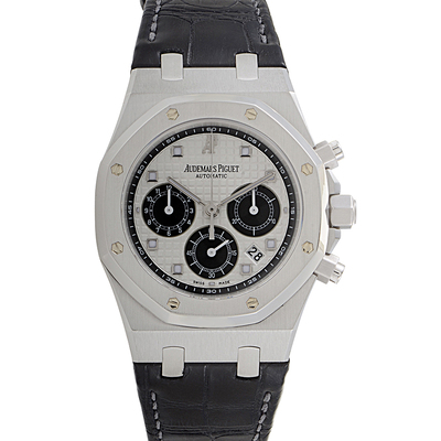 Audemars Piguet Royal Oak Chronograph Mens Watch Silver Dial 26035PTOOD01CR 26035PT.OO.D002CR.01 (black, arb586)