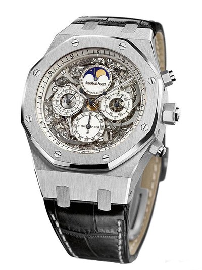Audemars Piguet 26065is.oo.d002cr.01 Royal Oak Mens Openworked Grande Complication Titanium Watch (black, arb592)