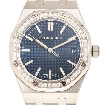Audemars Piguet 15551ST.ZZ.1356ST.02 Royal Oak 50th Anniversary Automatic Diamond Blue Dial Ladies Watch (blue, arb512)