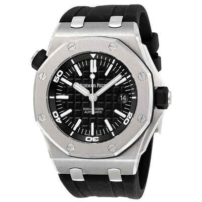 Audemars Piguet Royal Oak Offshore Diver Mens Watch 15710STOOA002CA01 Black Dial Rubber Strap (black, arb518)