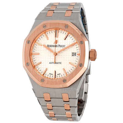 Audemars Piguet Royal Oak Auto Silver Dial Midsize Watch - Ref: 15450SR.OO.1256SR.01 (arb488)
