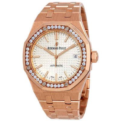 Audemars Piguet Royal Oak Silvered Dial Ladies Watch - 15451OR.ZZ.1256OR.01 (blue, arb492)