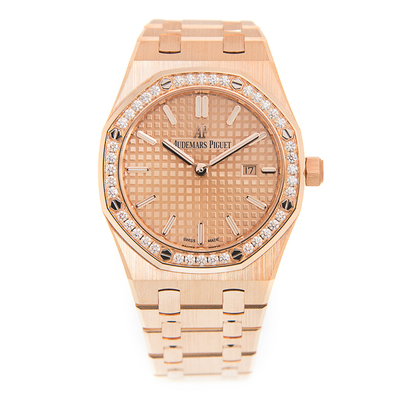 Audemars Piguet Royal Oak Quartz Diamond Ladies Watch 67651OR.ZZ.1261OR.03 (arb1190)