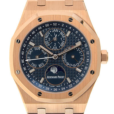 Audemars Piguet Royal Oak Perpetual Calendar Mens Watch 26574OR.OO.1220OR.02 (blue, arb616)