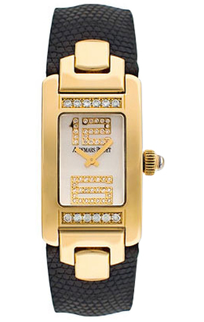 AP Promesse Diamond 67461BA.ZZ.A001LZ Ladies Watch Yellow Gold Black Leather Audemars Piguet 67461BA.ZZ.A001LZ.02 (black, arb1171)