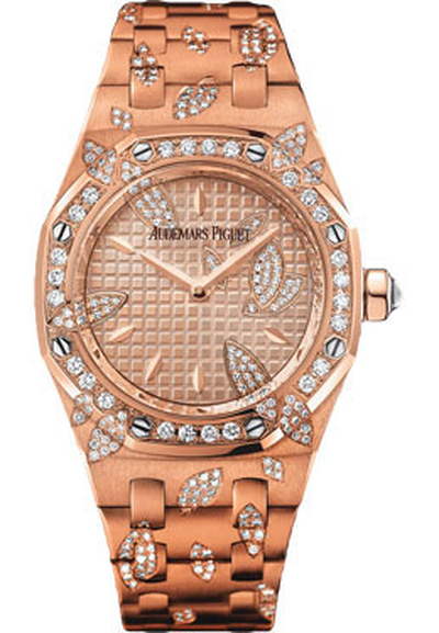 AP Royal Oak Autochronograph Pink Gold Diamond Ref 67616ORZZ1234OR01 Audemars Piguet 67616OR.ZZ.1234OR.01 (blue, arb1181)