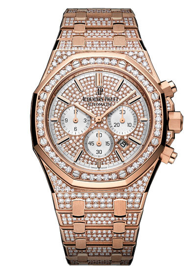 Audemars Piguet Royal Oak Offshore Mens Diamond Watch in Pink Gold 26322OR.ZZ.1222OR.01 (blue, arb565)