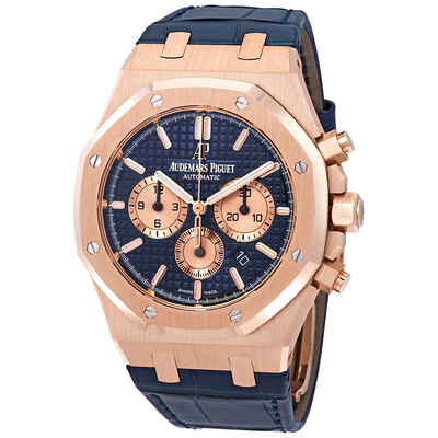 Audemars Piguet Calibre 2385 Automatic Mens Watch, Blue Dial, 18K Rose Gold Case with Octagonal Shape 26331OR.OO.D315CR.01 (blue, arb571)