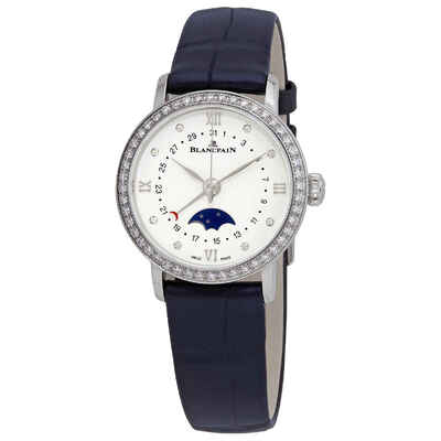 Blancpain Villeret Quantieme Phases De Lune Ladies Watch 6106-4628-55A (blue, arb946)