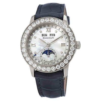 Blancpain Leman Automatic Ladies Watch 2360-1991A-55B (blue, arb421)