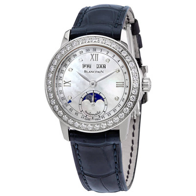 Blancpain Leman Automatic Ladies Watch - Ref.2360-4691A-55B (blue, arb423)
