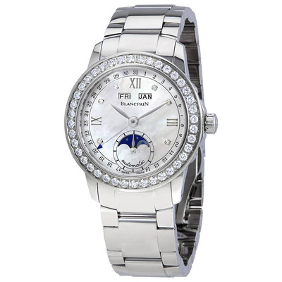 Blancpain Leman Mother of Pearl Dial Automatic Ladies Watch Model 2360-4691A-71A (arb424)