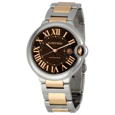Pre-owned Cartier Ballon Bleu de Cartier Automatic Mens Watch W6920032 (brown, arb2986)