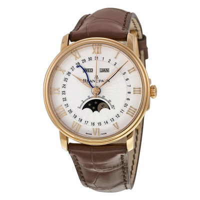 6664-3642-55B Blancpain Villeret Moonphase & Complete Calendar Automatic Mens Watch (brown, arb1505)
