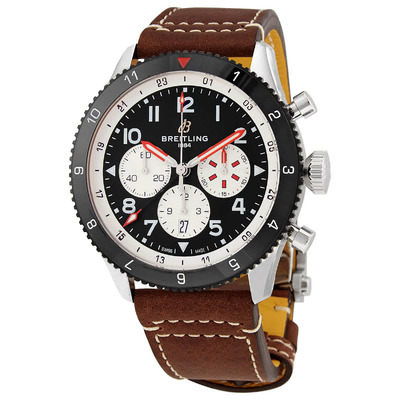 YB04451A1Bx1 Breitling Super AVI Chronograph Automatic Chronometer Black Dial Mens Watch YB04451A1B1X1 (black, arb1244)