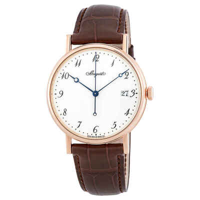 Breguet Classique Automatic White Dial Brown Leather Mens Watch - Model: 5177br/29/9v6 (brown, arb1367)