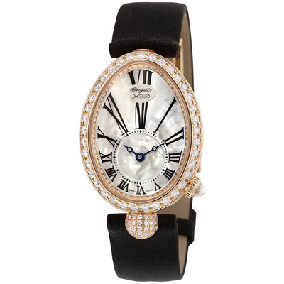 Breguet Reine de Naples Mother of Pearl Dial 18kt Rose Gold Black Satin Ladies Watch (Article Number: 8928BR51844DD0D) 8928BR/51/844.DD0D (black, arb1552)