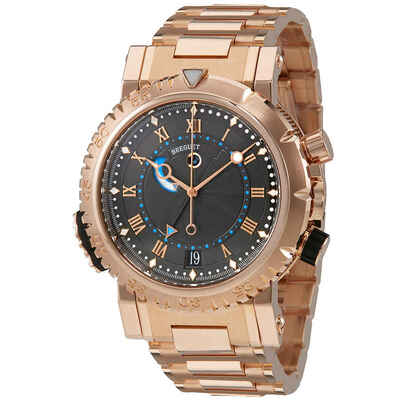 Breguet Marine Royale Mens Black Rhodium Dial Rose Gold Watch BR/Z2/RZ0 5847BR/Z2/RZ0 (black, arb970)