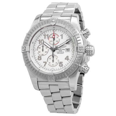 Breitling Super Avenger Chronograph Automatic White Dial Mens Watch A1337011/A562.135A (arb442)