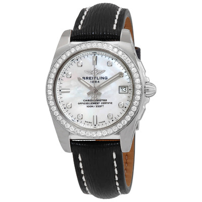 Breitling Galactic 36 Quartz Diamond White Mother of Pearl Dial Ladies Watch A7433053/A780.215X.A16BA A7433053/A780.215X.A16BA.1 (blue, arb1726)